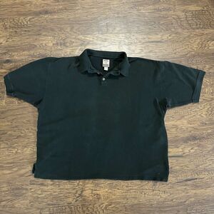 Vintage Tommy Bahama Mens XXL Black Textured Silk Cotton Polo Shirt